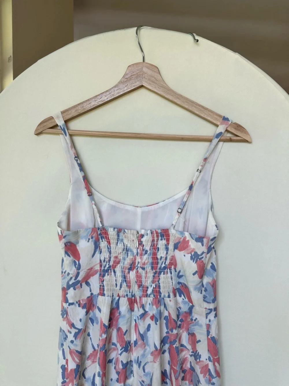 Abercrombie Floral Maxi Slit Dress Pink/Blue size S